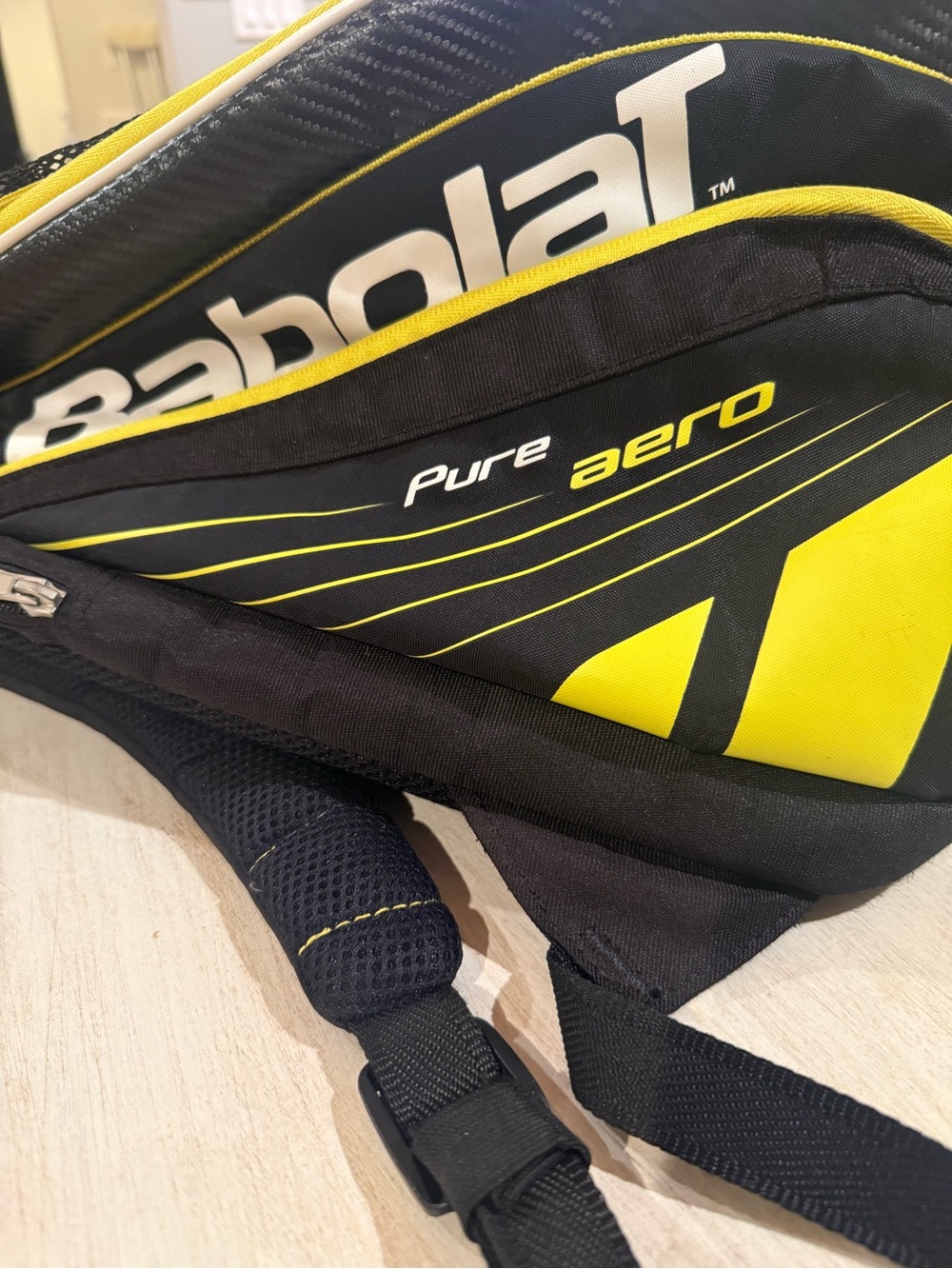 Babolat x Raphael Nader Pure Aero Backpack Tennis Bag - Black & Yellow